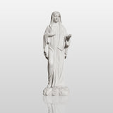 PREMIER Religious Sculpture for Home or Garden Display White Marble Virgin Mary Statue PSM-034-Marble sculpture-PREMIER SCULPTURE