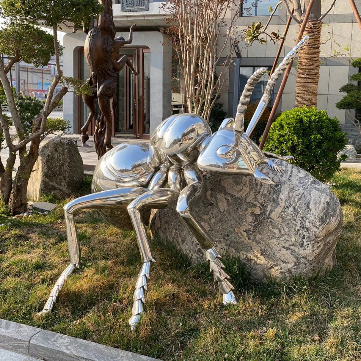 PREMIER Stainless Steel Ant Sculpture Contemporary Urban Art Sculpture PSSS-036-Stainless Steel Sculpture-PREMIER SCULPTURE