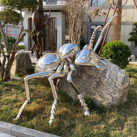 PREMIER Stainless Steel Ant Sculpture Contemporary Urban Art Sculpture PSSS-036-Stainless Steel Sculpture-PREMIER SCULPTURE