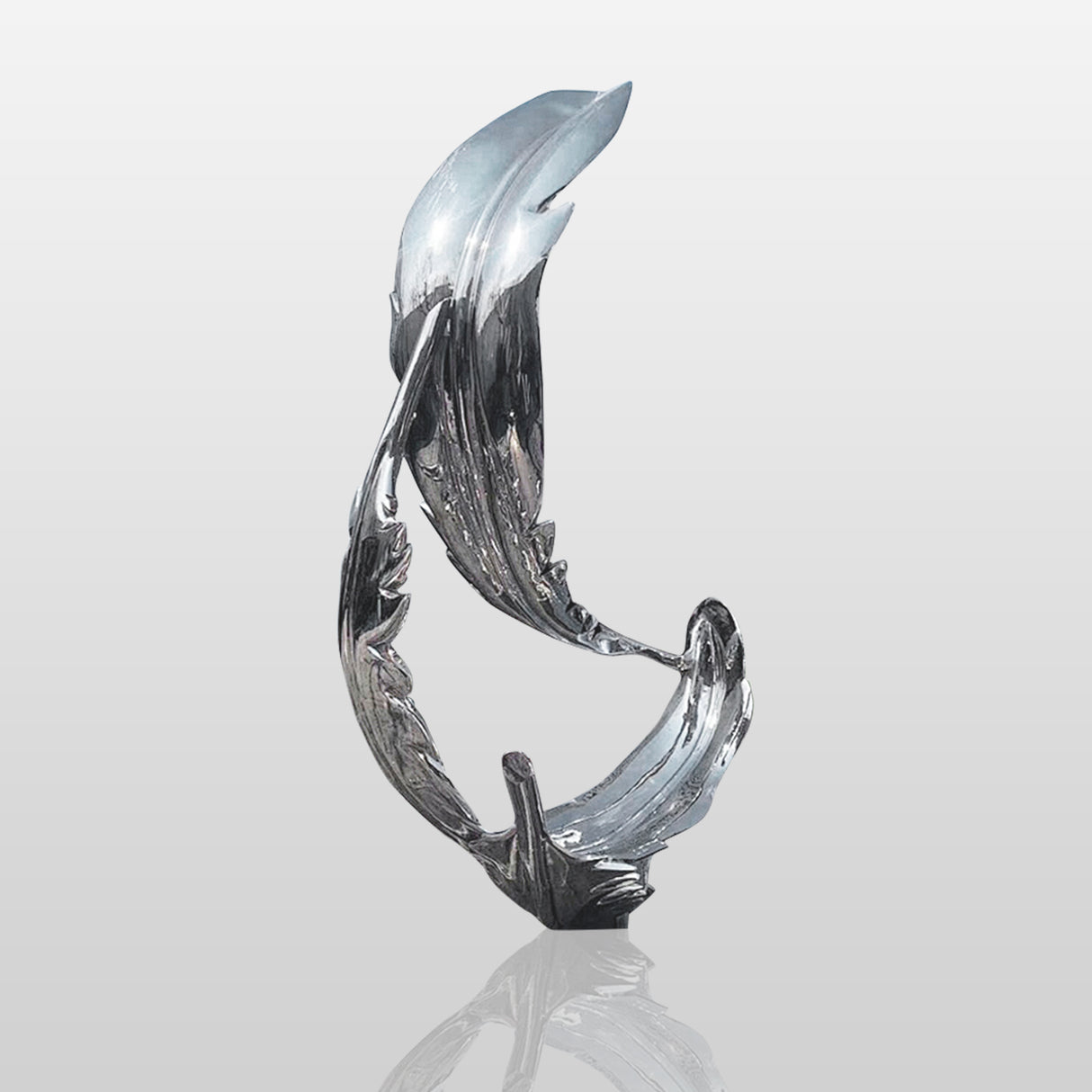 PREMIER Stainless Steel Sculpture Large Falling Feathers Sculpture for Art PSLSS-008-Stainless Steel Sculpture-PREMIER SCULPTURE