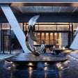 PREMIER Stainless Steel Sculpture Large Falling Feathers Sculpture for Art PSLSS-008-Stainless Steel Sculpture-PREMIER SCULPTURE