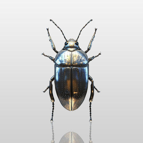 PREMIER Wall Sculpture Large Art Metallic Beetle Sculpture for Modern Interiors PSSS-048-Stainless Steel Sculpture-PREMIER SCULPTURE