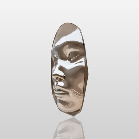 PREMIER Wall Sculpture Modern Stainless Steel Abstract Face Wall Sculpture Art PSSS-034-Stainless Steel Sculpture-PREMIER SCULPTURE