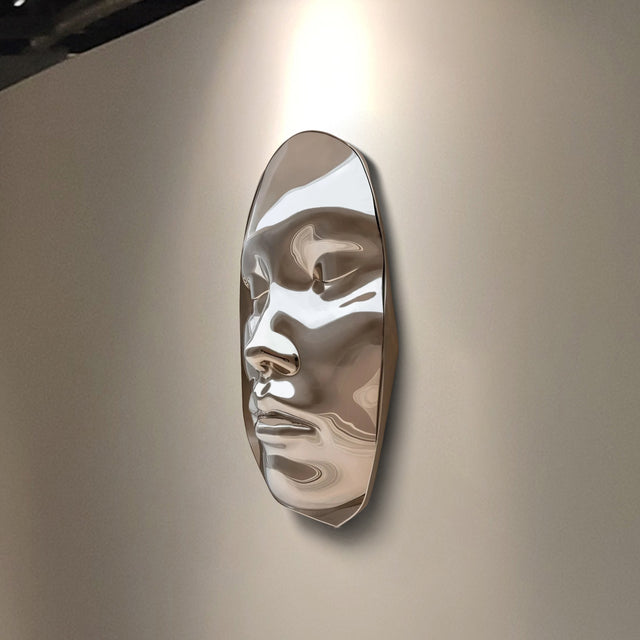PREMIER Wall Sculpture Modern Stainless Steel Abstract Face Wall Sculpture Art PSSS-034-Stainless Steel Sculpture-PREMIER SCULPTURE
