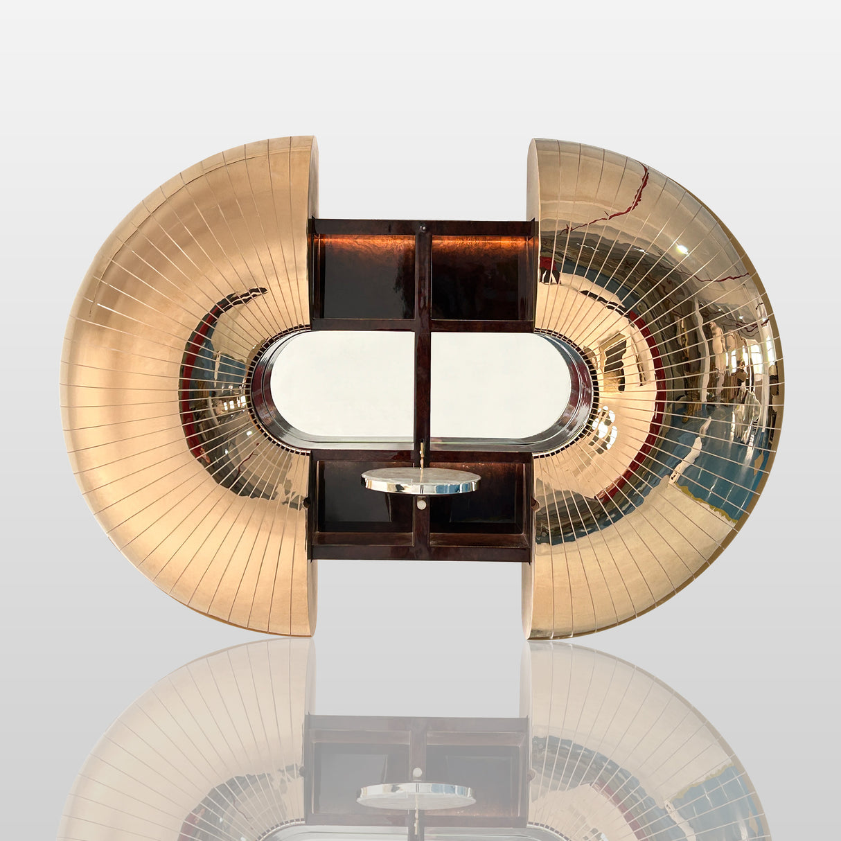 PREMIER Wall URCHIN Cabinet Modern Decorative Storage Sculpture for Luxury Interiors PSSS-068-Stainless Steel Sculpture-PREMIER SCULPTURE