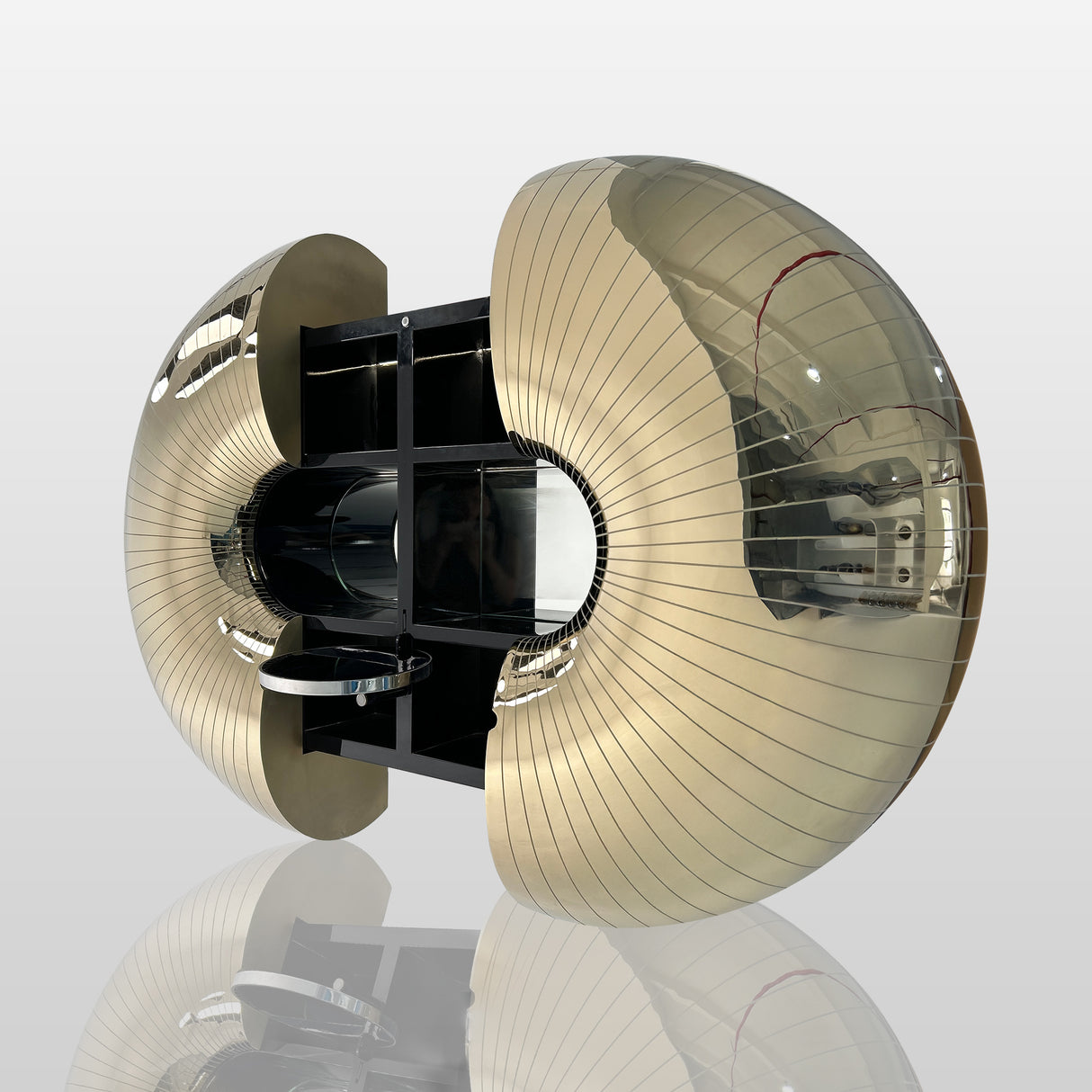PREMIER Wall URCHIN Cabinet Modern Decorative Storage Sculpture for Luxury Interiors PSSS-068-Stainless Steel Sculpture-PREMIER SCULPTURE