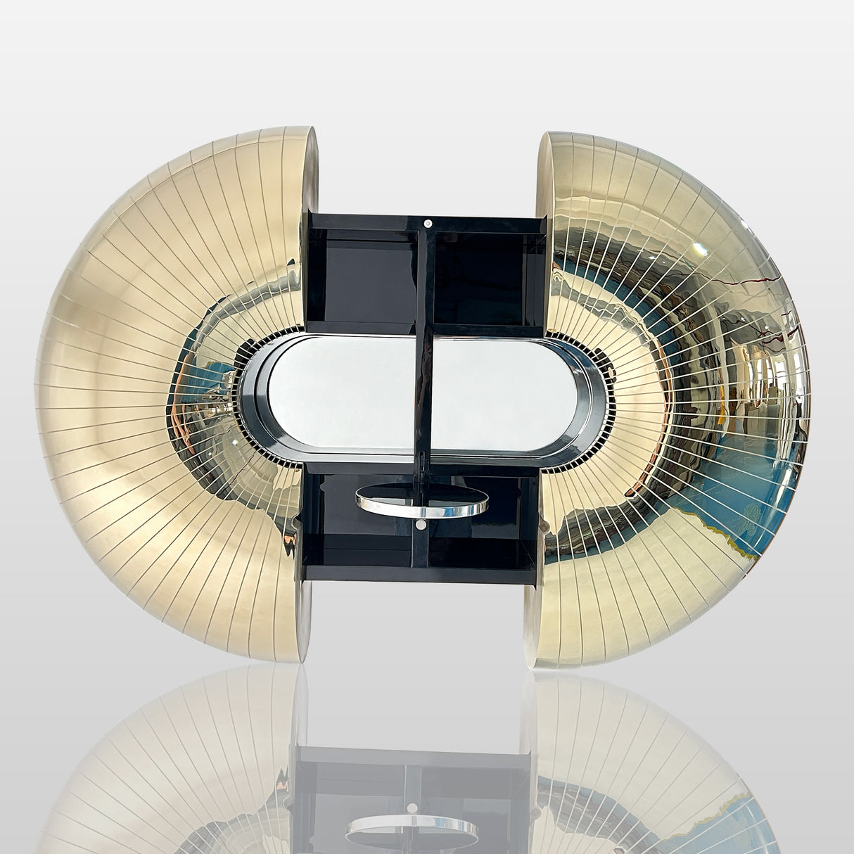 PREMIER Wall URCHIN Cabinet Modern Decorative Storage Sculpture for Luxury Interiors PSSS-068-Stainless Steel Sculpture-PREMIER SCULPTURE