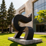 PREMIER Abstract Bronze Sculpture with Curved Design for Gardens, Plazas and Contemporary Homes PSB-127-Bronze Sculpture-PREMIER SCULPTURE