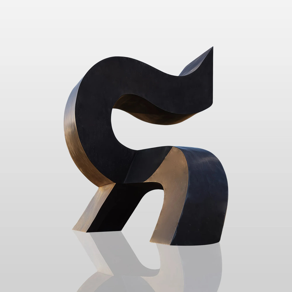 PREMIER Abstract Bronze Sculpture with Curved Design for Gardens, Plazas and Contemporary Homes PSB-127-Bronze Sculpture-PREMIER SCULPTURE