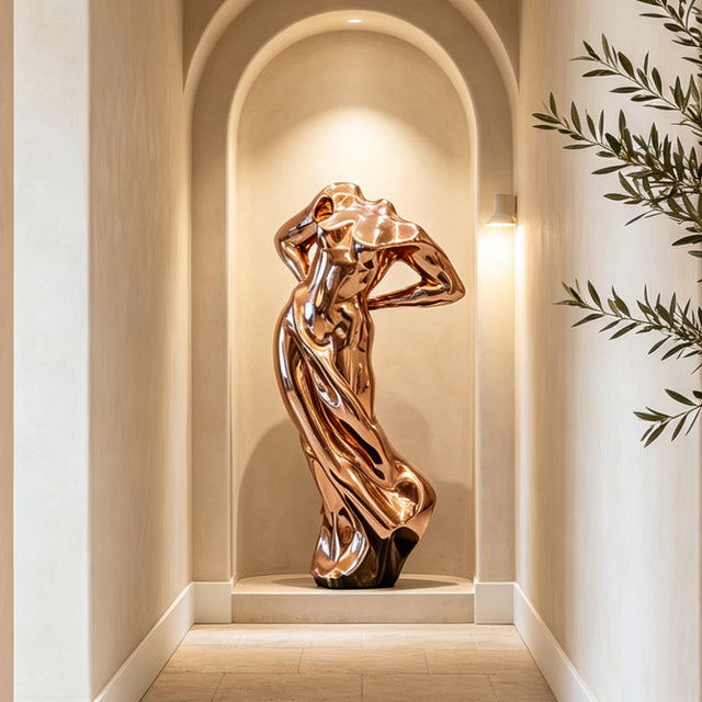 PREMIER Abstract Female Sculpture in Stainless Steel Sculpture for Modern Hallways, Entryways and Galleries PSSS-272-Stainless Steel Sculpture-PREMIER SCULPTURE