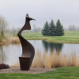 PREMIER Abstract Human Bronze Sculpture with Graceful Form Design Perfect for Public Parks, Lakeside Lawn or Cultural Outdoor Settings PSB-157-Bronze Sculpture-PREMIER SCULPTURE