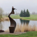 PREMIER Abstract Human Bronze Sculpture with Graceful Form Design Perfect for Public Parks, Lakeside Lawn or Cultural Outdoor Settings PSB-157-Bronze Sculpture-PREMIER SCULPTURE