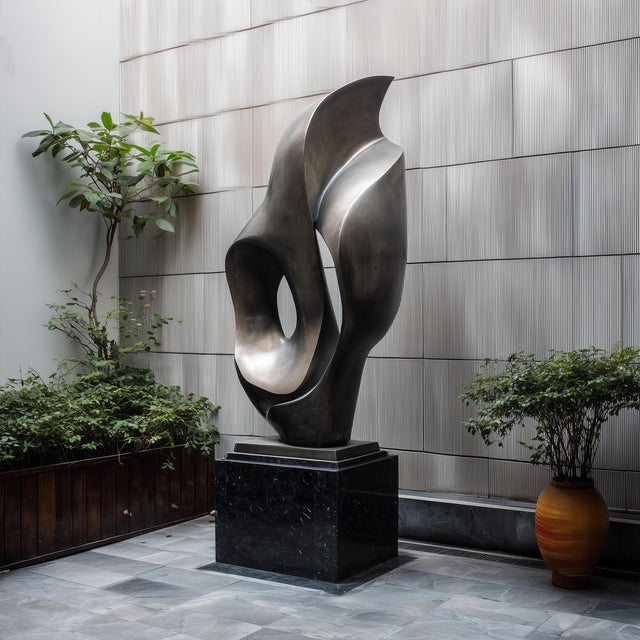 PREMIER Abstract Metal Sculpture with Organic Form for Modern Villas and Art Spaces PSSS-148-Stainless Steel Sculpture-PREMIER SCULPTURE