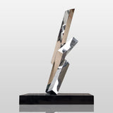 PREMIER Abstract Polished Geometric Stainless Steel Sculpture for Urban Plaza, Corporate Building Decor PSSS-242-Stainless Steel Sculpture-PREMIER SCULPTURE
