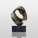 PREMIER Abstract Ring Bronze Sculpture with Modern Flowing Design for Urban Plazas, Courtyards and Gardens PSB-165-Bronze Sculpture-PREMIER SCULPTURE