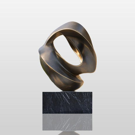 PREMIER Abstract Ring Bronze Sculpture with Modern Flowing Design for Urban Plazas, Courtyards and Gardens PSB-165-Bronze Sculpture-PREMIER SCULPTURE