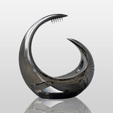 PREMIER Abstract Stainless Steel Fountain Black Sculpture for Luxury Homes, Modern Villas and Gardens PSSS-136-Stainless Steel Sculpture-PREMIER SCULPTURE