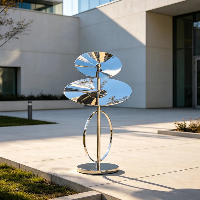 PREMIER Abstract Stainless Steel Sculpture for Front Yard, Entrance Lawn, Sidewalk or Public Plaza PSSS-324-Stainless Steel Sculpture-PREMIER SCULPTURE