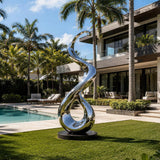 PREMIER Abstract Stainless Steel Sculpture for Garden Poolside, Resort Patio or Coastal Backyard PSSS-292-Stainless Steel Sculpture-PREMIER SCULPTURE