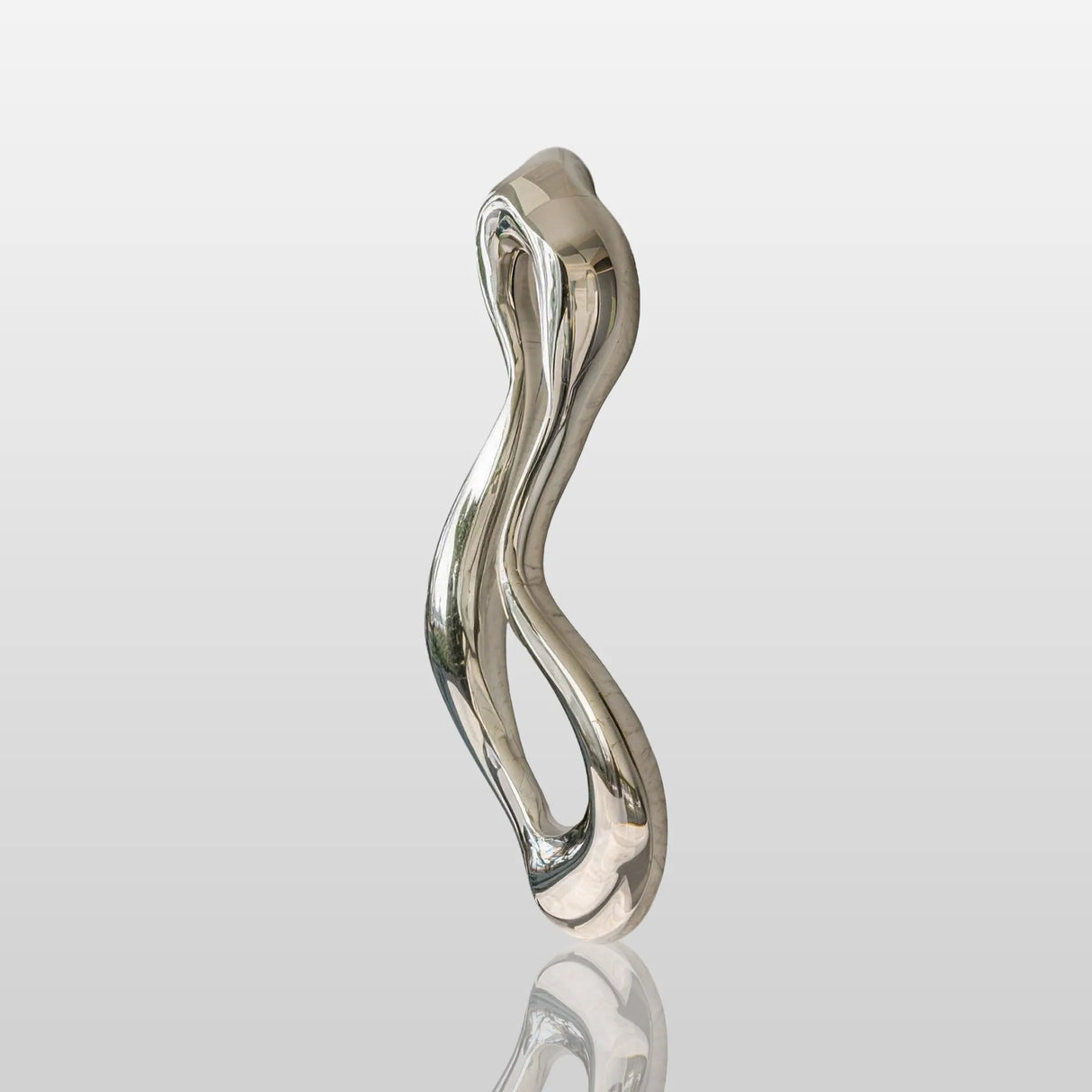 PREMIER Abstract Stainless Steel Sculpture with Flowing Water Shape Fit for Walls of Poolside, Villa, Hotel or Modern Outdoor Areas PSSS-231-Stainless Steel Sculpture-PREMIER SCULPTURE