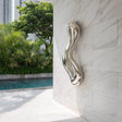 PREMIER Abstract Stainless Steel Sculpture with Flowing Water Shape Fit for Walls of Poolside, Villa, Hotel or Modern Outdoor Areas PSSS-231-Stainless Steel Sculpture-PREMIER SCULPTURE