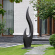 PREMIER Abstract Stainless Steel Sculpture with Twisted Flame Design for Modern Courtyards, Building Entrances PSSS-236-Stainless Steel Sculpture-PREMIER SCULPTURE