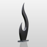 PREMIER Abstract Stainless Steel Sculpture with Twisted Flame Design for Modern Courtyards, Building Entrances PSSS-236-Stainless Steel Sculpture-PREMIER SCULPTURE