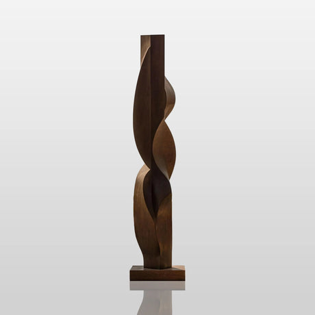 PREMIER Abstract Twisted Bronze Sculpture with Minimalist Vertical Design Suitable for Outdoor Walkways or Modern Courtyards PSB-160-Bronze Sculpture-PREMIER SCULPTURE