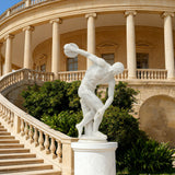 PREMIER Athletic Discobolus Marble Sculpture with Muscular and Powerful Style Ideal for Sports Parks or Open Air Museum PSM-098-Marble sculpture-PREMIER SCULPTURE