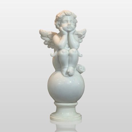 PREMIER Baby Angel Bronze Sculpture with Classic and Cute Design Ideal for Gardens, Churches and Parks PSM-104-Marble sculpture-PREMIER SCULPTURE