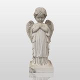 PREMIER Baby Angel Marble Sculpture with Classic Figure Shape Best for Outdoor Gardens or Parks PSM-105-Marble sculpture-PREMIER SCULPTURE
