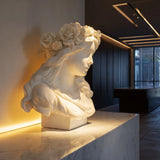 PREMIER Beautiful Female Marble Bust Statue with Refined Design Perfect for Entryway, Study Bookshelf, or Other Indoor Tables PSM-112-Marble sculpture-PREMIER SCULPTURE