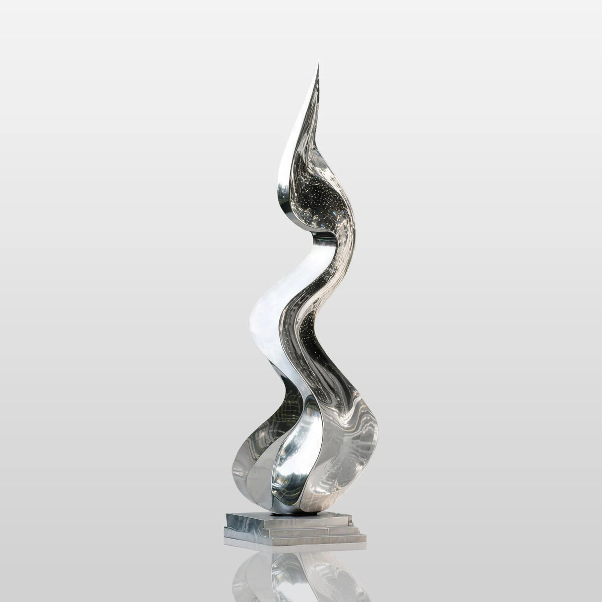 PREMIER Beautiful Stainless Steel Sculpture with Rising Water Design Ideal for Poolside Areas, Plazas, or Outdoor Open Spaces PSSS-232-Stainless Steel Sculpture-PREMIER SCULPTURE