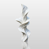 PREMIER Beautiful White Marble Sculpture with Delicate Spiral Flower Design Suitable for Gardens, Luxury Hotel Courtyards PSM-099-Marble sculpture-PREMIER SCULPTURE