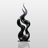 PREMIER Black Flame Sculpture in Stainless Steel for Villa Courtyards, Poolside Areas and Hotel Entrances PSSS-277-Stainless Steel Sculpture-PREMIER SCULPTURE