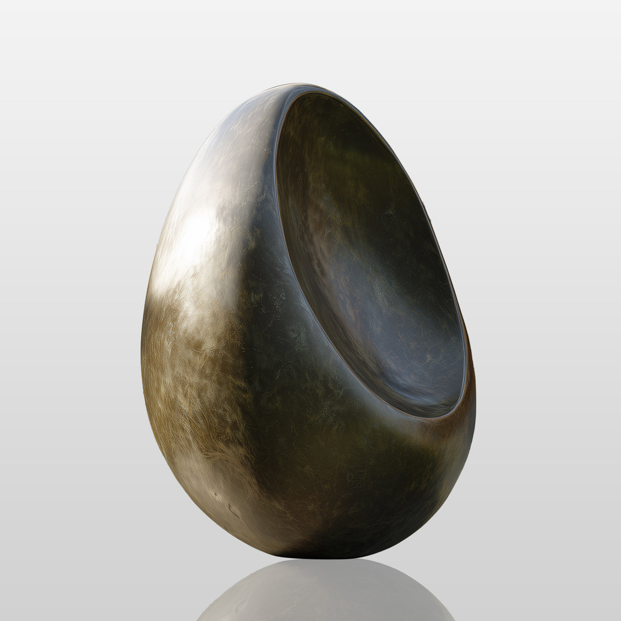 PREMIER Bronze Abstract Sculpture with Organic Oval Form for Luxury Villas, Gardens, and Modern Outdoor Spaces PSB-109-Bronze Sculpture-PREMIER SCULPTURE