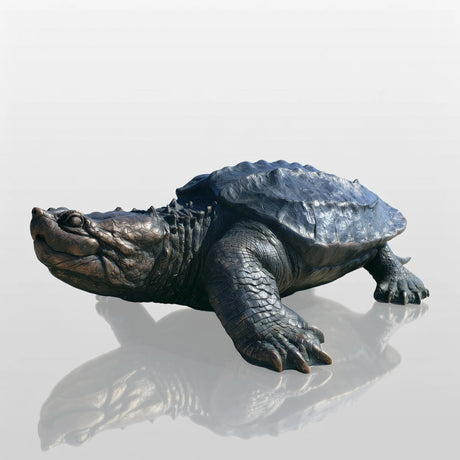 PREMIER Bronze Alligator Snapping Turtle Statue for Pool Edge, Seaside Lawn and Town Open Space PSB-211-Bronze Sculpture-PREMIER SCULPTURE