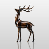 PREMIER Bronze Deer Sculpture with Elegant Design for Modern Gardens and Luxury Villas PSB-107-Bronze Sculpture-PREMIER SCULPTURE