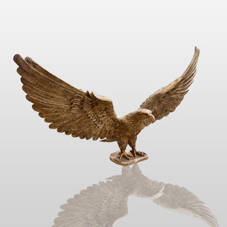 PREMIER Majestic Bronze Eagle Sculpture with Outstretched Wings for Public Spaces and Gardens PSB-099-Bronze Sculpture-PREMIER SCULPTURE
