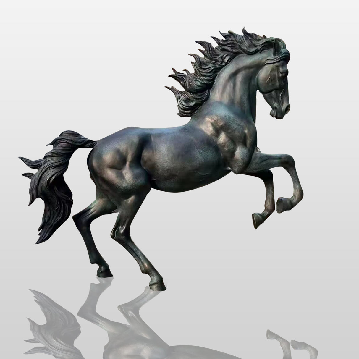 PREMIER Majestic Bronze Horse Sculpture with Timeless Monument for Public Squares, cultural landmarks and Luxury Estates PSB-100-Bronze Sculpture-PREMIER SCULPTURE