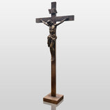 PREMIER Bronze Jesus Crucifix Statue with Sacred Design for Churches, Chapels & Prayer Rooms PSB-136-Bronze Sculpture-PREMIER SCULPTURE