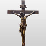 PREMIER Bronze Jesus Crucifix Statue with Sacred Design for Churches, Chapels & Prayer Rooms PSB-136-Bronze Sculpture-PREMIER SCULPTURE