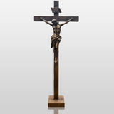 PREMIER Bronze Jesus Crucifix Statue with Sacred Design for Churches, Chapels & Prayer Rooms PSB-136-Bronze Sculpture-PREMIER SCULPTURE