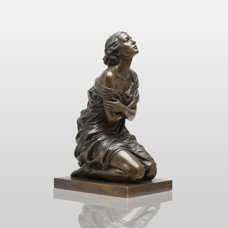 PREMIER Classic Bronze Kneeling Woman Statue for Gardens, Cultural Spaces and Museums, Interior Design PSB-101