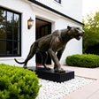 PREMIER Bronze Panther Sculpture with Dynamic Design for Entrances, Gardens & Courtyards PSB-137-Bronze Sculpture-PREMIER SCULPTURE