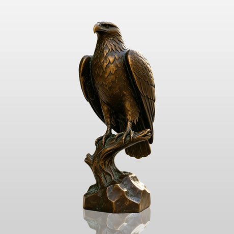 PREMIER Bronze Perched Eagle Statue for Backyard, Residential Garden or Community Park PSB-273-Bronze Sculpture-PREMIER SCULPTURE