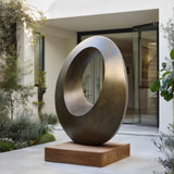 PREMIER Bronze Ring Sculpture with Modern Design for Entrances, Courtyards and Galleries PSB-110-Bronze Sculpture-PREMIER SCULPTURE