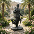 PREMIER Bronze Sculpture Diana The Huntress By a Deer for Estate Courtyards, Landscapes or Classical Outdoor Pathways PSB-181-Bronze Sculpture-PREMIER SCULPTURE