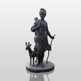 PREMIER Bronze Sculpture Diana The Huntress By a Deer for Estate Courtyards, Landscapes or Classical Outdoor Pathways PSB-181-Bronze Sculpture-PREMIER SCULPTURE