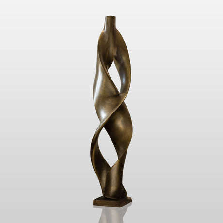PREMIER Bronze Sculpture with Twisted Column Design for Living Rooms and Interior Corners PSB-130-Bronze Sculpture-PREMIER SCULPTURE